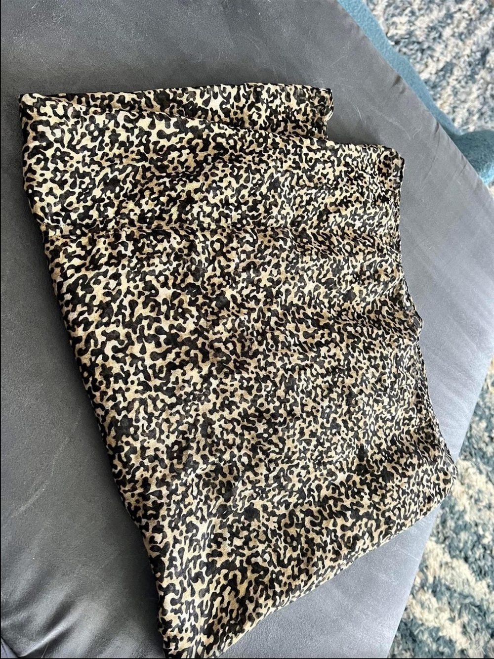 Leopard Print infinity scarf - Neutral Tones